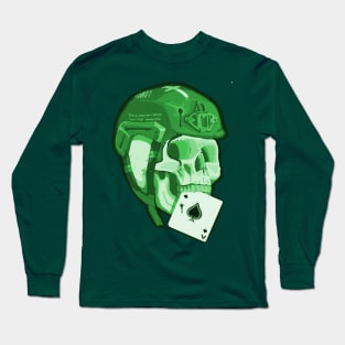 Skull (Green) Long Sleeve T-Shirt